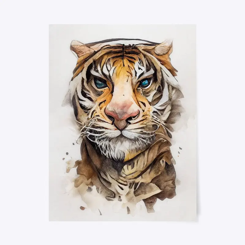 Majestic Watercolor Tiger