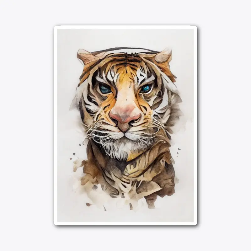 Majestic Watercolor Tiger