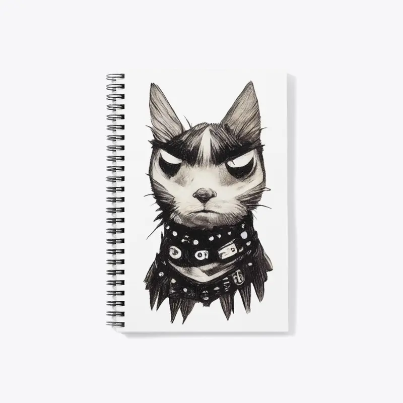 Coolest Punk Rock Cat Sketch 